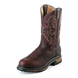 Mens Tony Lama Steel Toe Comfortable EVA Leather Wellington 11 Work Boots by Tony Lama