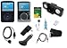 12 In 1 Accessory Bundle Combo for Sandisk Sansa Fuze 2GB, 4GB, 8GB Series MP3 Player : Includes Black Silicone Skin Case Cover, Clear Crystal Hard Case Cover, USB 2in1 Data Sync Cable, USB Car Charger, USB Wall / Travel / AC Adapter Charger, 3.5mm Auxiliary Cable, 3.5mm Stereo Headset, Belt Clip, Armband, Black Foldable Mini Speaker, Light Blue Fishbone Style Keychain and LCD Screen Protector