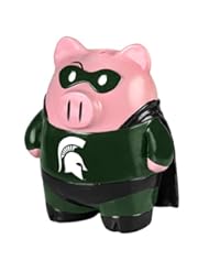 Sports: Michigan State Spartans NCAA Large Superhero Piggy Bank - Forever Collectibles