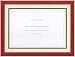 Caspari Red Moire with Green Photo Holiday Cards, Box of 10