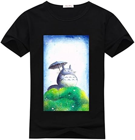 Skullflowers Mens T-Shirt My Neighbor Totoro -CTSLR Cartoon XXX-Large Black