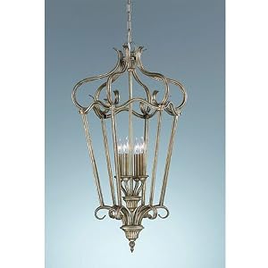 Murray Feiss Smokey Topaz 4-Light Cage Chandelier by Murray Feiss