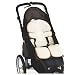 Kiddopotamus Strollsoft Luxe Seat Liner, Ivory Faux Fur & Tan Faux Seude