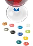 True Fabrications Colorful Silicone Wine Charms - Assorted Color Charm Glass Markers, Set of 8 or 12
