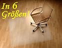 Floordirekt PP Bodenschutzmatte mit TÜV - 75x120cm (6 Größen zur Wahl) - für Hartböden, Parkett, Laminat etc