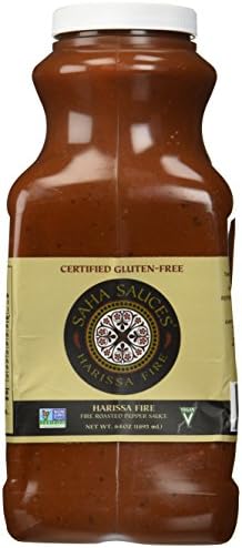 Harissa Fire - Gluten Free - Party Size - Vegan - Non Gmo - Hot Chili Sauce - 64 Oz.