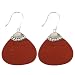 Handmade Red Jasper Beaded Earrings With Sterling Silver