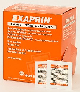 HART Health Exaprin Extra Strength Pain Reliever NSAID, 2 Tablets per Packet, 250 Tablets per Box