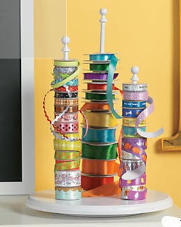 Wooden Ribbon Spool Organizer