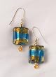 Glass, Crystal Bead and Gold Plated Earrings