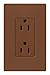 Lutron SCR-15-SI Satin Colors 15A Electrical Socket Duplex Receptacle, Sienna