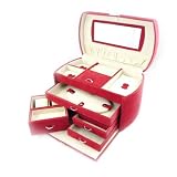 Coffret &agrave; Bijoux "La Belle S&eacute;duisante " rouge passion velout&eacute;