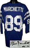 Gino Marchetti Autographed/Hand Signed Colts Blue Prostyle Jersey HOF72 3/4 Sleeve