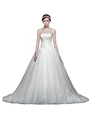 Strapless Applique Lace-Up 2015 Tulle Floor Length  Dress