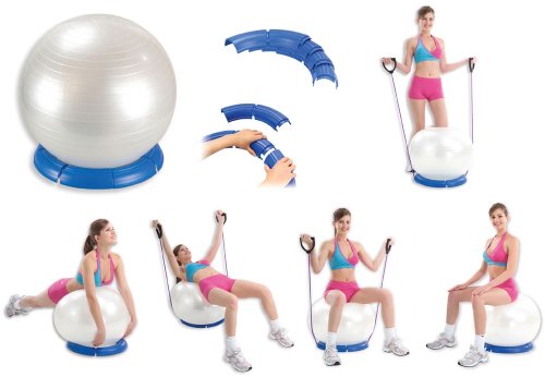 HealthPersonalCare: Sunny Health & Fitness Exercise Ball Base with Adjustable Tubing