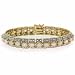 18K Gold over Sterling Silver Created Opal & Diamond Accent Vintage Bracelet