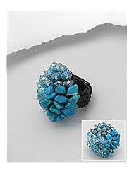 Cotton Waxed Thread Turquoise Ring