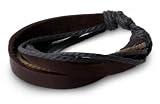 Leather wristband bracelet, Brown Riddles