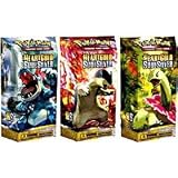 Pokemon Cards - Heart Gold Soul Silver - Theme Decks ( Set of 3 ) ( Feraligatr, Typhlosion & Meganium )