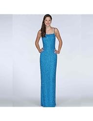Tank Open-Back Slit Beaded Silk Evening Dress/Prom Dress 