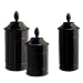 Grasslands Road Art of Entertaining 12-Inch by 5-Inch Black Canisters, Set of 3