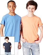 3 Pack Limited Short Turn Up Sleeve T-Shirts