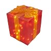 Barcana 26-Inch Illuminated Fiberglass Gold Package with Red Bow Outdoor Christmas Light