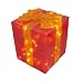Barcana 26-Inch Illuminated Fiberglass Gold Package with Red Bow Outdoor Christmas Light