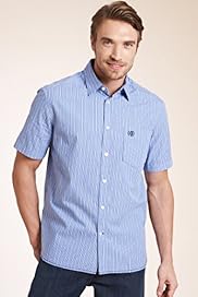 Blue Harbour Pure Cotton Bengal Striped Shirt
