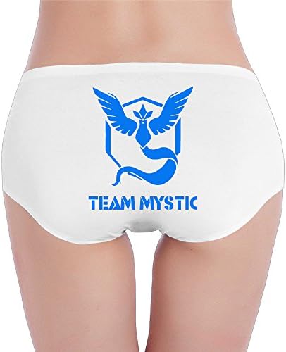 XJBD Women's Low-Waist Pokemon Go TEAM MYSTIC Brief Hipsters White XL