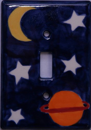 Ceramic Switch Plate Cover: Outer Space
