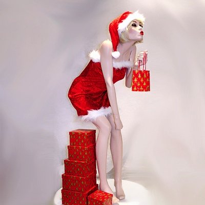 Sexy Weihnachtskostuem X-MAS GIRL mit Zipfelmuetze