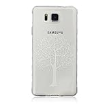 UNEXTATI Galaxy Alpha 用 ケース 耐衝撃 高品質 TPU ハード カバー 超薄型ケース 全面保護 脱着簡単 クリア 透明 Samsung Galaxy Alpha G850カバー