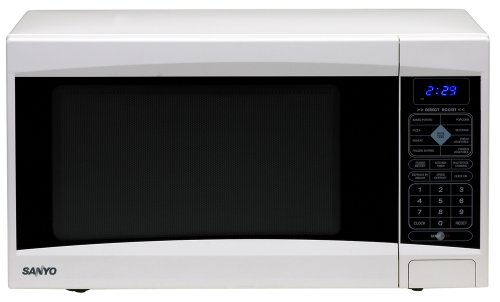 Sanyo EM-S5120W 1-1/5-Cubic-Foot Microwave Oven, White