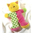Bright Beginnings Flat Plush Rattle-Kitty