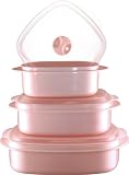 Calypso Basics 3-Piece Microwave Steamer Set, Pink