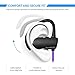 SoundPEATS Wireless Headphone Sweatproof In-ear Stereo Sports Earbuds (6 Hours Play Time, Bluetooth 4.1, aptx, Secure Ear Hooks Design with Cable Clips£- Q9A Purple