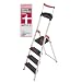 Hailo 8894-001 Alu-Sicherheits-Haushaltsleiter Championsline 225 kg - 4 XXL-Stufen  mit Ausziehbarem Sicherheits-Halteb�gel und Multifunktionsschale - Testsieger Stiftung Warentest (02/2010)