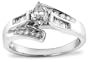 10k Diamond Bridal Ring (1/4 cttw, J-K Color, I3 Clarity), Size 7