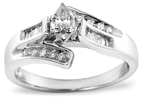 10k Choice of White or Yellow Gold Diamond Bridal Ring (1/4 cttw, IJK Color, I3 Clarity)