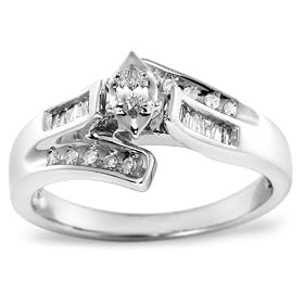 10k Choice of White or Yellow Gold Diamond Bridal Ring (1/4 cttw, IJK Color, I3 Clarity) by 