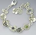 Bracelet Small Shape with Amethyst & Peridot
