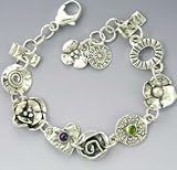 Bracelet Small Shape with Amethyst & Peridot