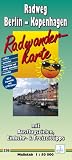  : Radwanderkarte Radweg Berlin - Kopenhagen: Mit Ausflugszielen, Einkehr- und Freizeittipps, reissfest, wetterfest, beschriftbar und wieder abwischbar. 1:50000