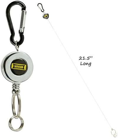 Safeguard Retractable Clip-on Key Ring - Great For ID Swipe Cards