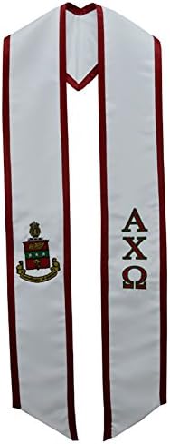 Alpha Chi Omega Fraternity Sorority Deluxe Embroidered Grad Stole