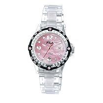 Fila - FA0632-91 - Coffret Montre Femme Plastique - Quartz Analogique - Bracelet Plastique Transparent + Bracelet Cuir