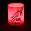 red hurricane candle holders
