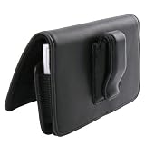 Motorola OEM horizonal fashion leather pouch (Black) with "S" clip for Motorola MOTO Q
