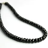 8mm 極太ブラックスピネルネックレス　45cm